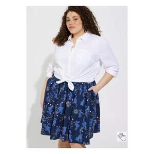 Torrid Disney Americana Mickey Friends Poplin Mini Skater Skirt Sz.3